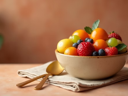 Frische Früchte in einer Schüssel – gesunde Ernährung