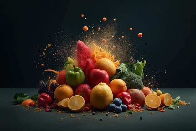 Bunte Früchte und Gemüse – Vitalstoffe und Nährstoffe